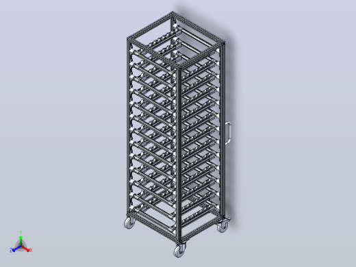 多层手推车3D图纸 STEP格式
