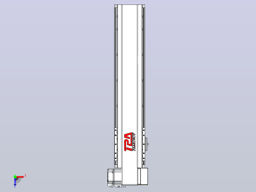 皮带直线轴半封闭可选导轨TPA-HNB-120D-110-L400-RP-C-P40-N3俯视缩略图