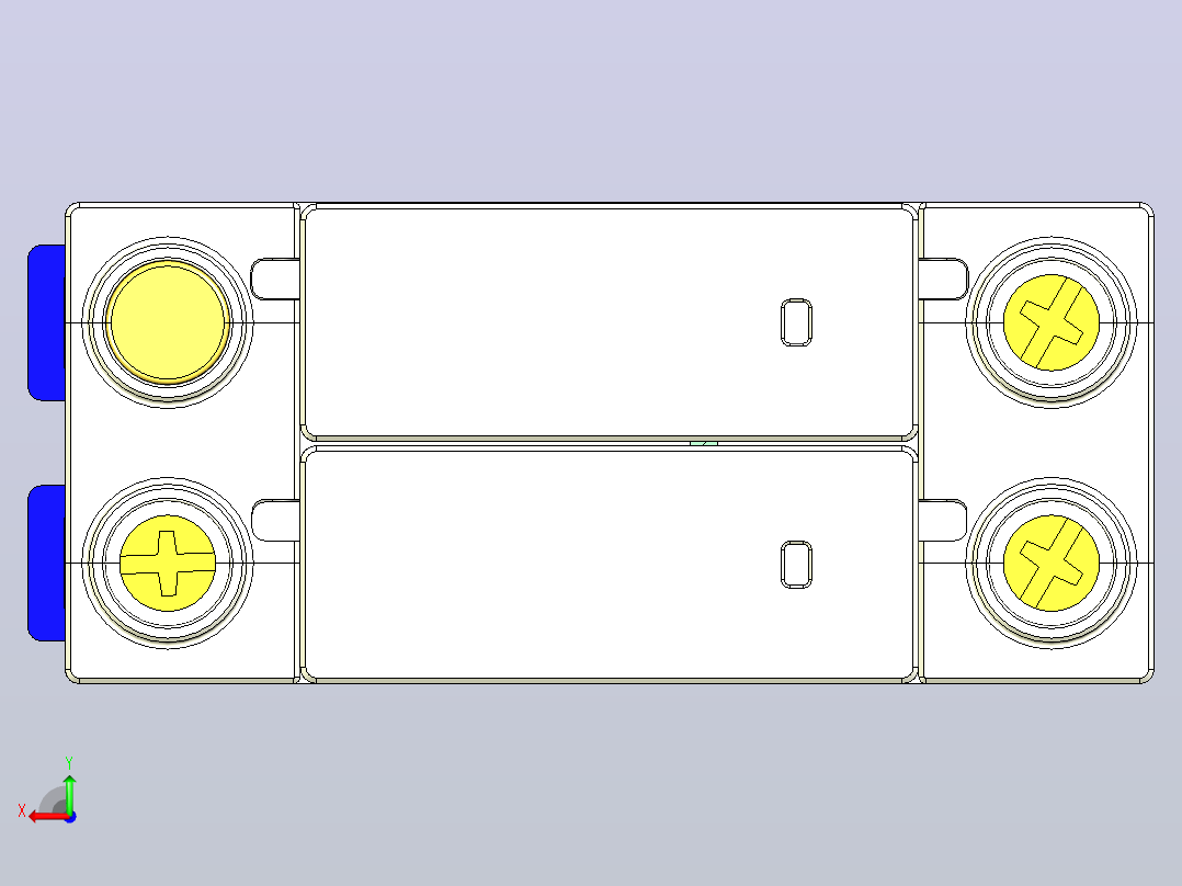 NXU-ⅡG 1P&amp;N电涌保护器三维模型202203 后视图