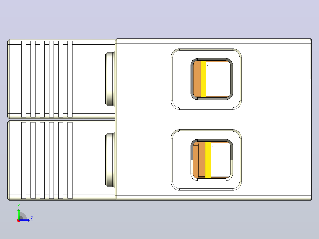 NXU-ⅡG 1P&amp;N电涌保护器三维模型202203 左视图
