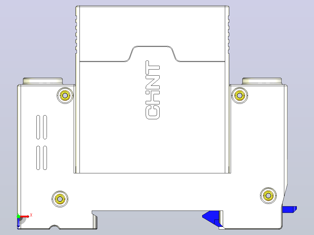 NXU-ⅡG 1P&amp;N电涌保护器三维模型202203 俯视图