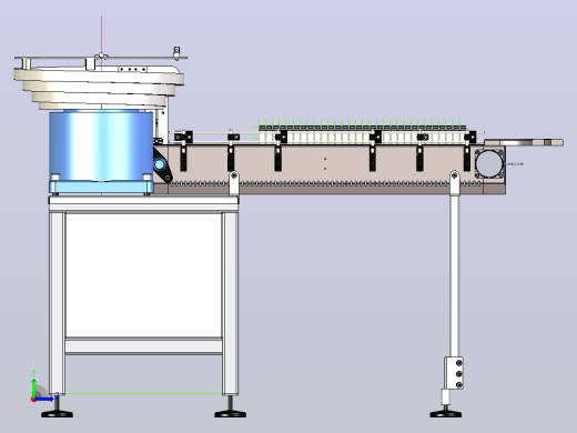某制药公司铝罐自动供料给料设备3D模型左视缩略图