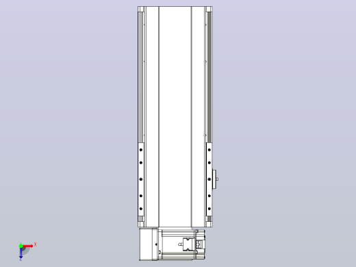 皮带直线轴半封闭可选导轨TPA-HNB-202D-140-L250-LU-Y-P75-N3俯视缩略图