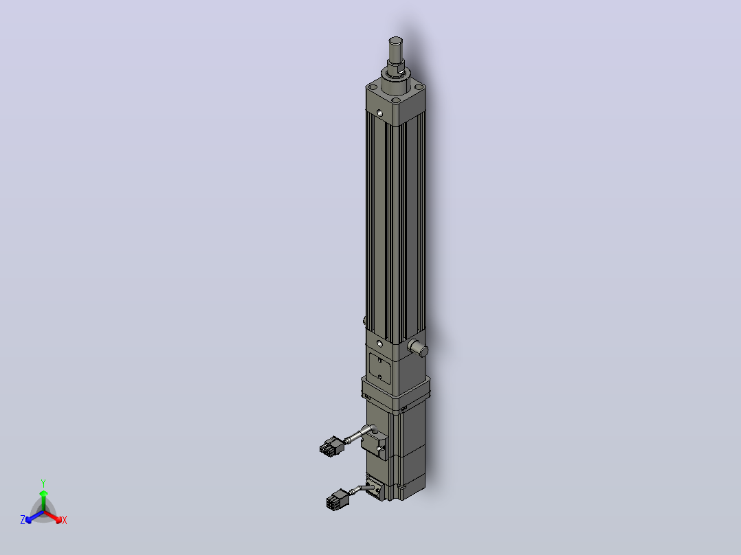 轻载电动缸TPA-ESR40-1210C-L200-M-TC-W-P40-C3主视图