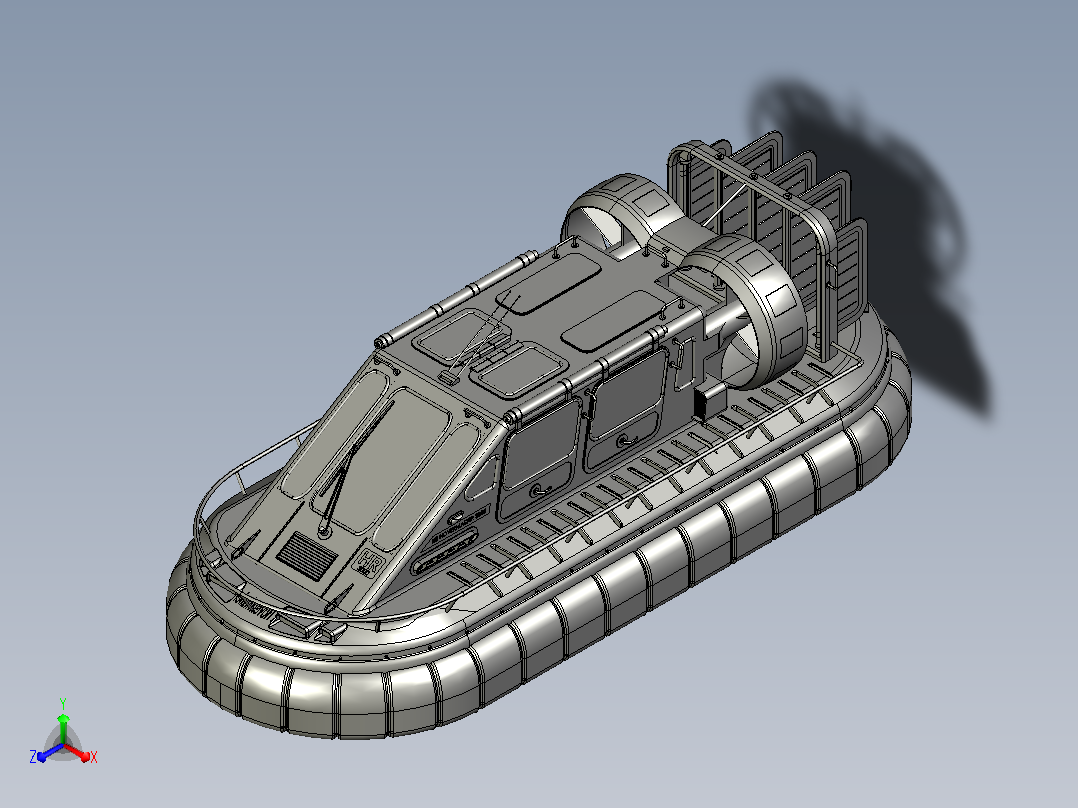 HR HoverMaster 3000(气垫船)正等轴测图