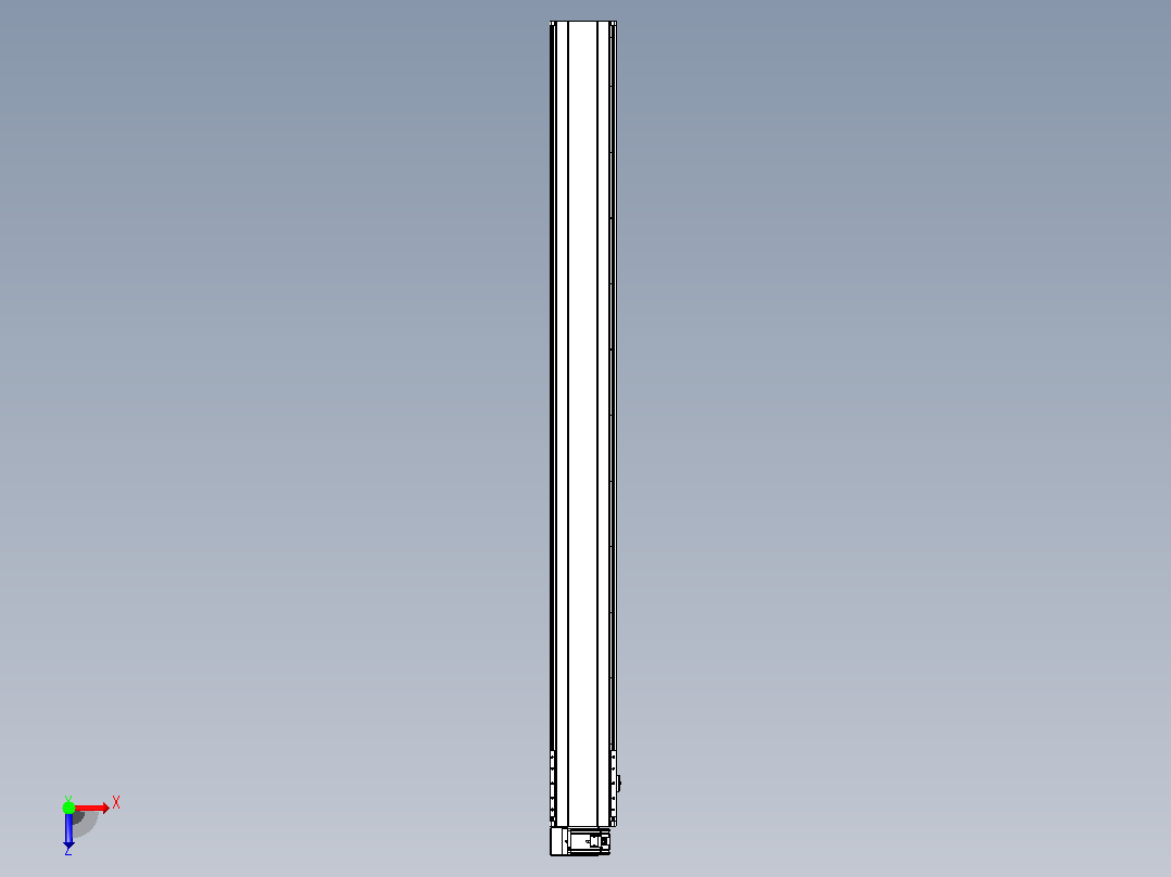 皮带直线轴半封闭可选导轨TPA-HNB-202D-140-L2100-LU-Y-P75-N3俯视图