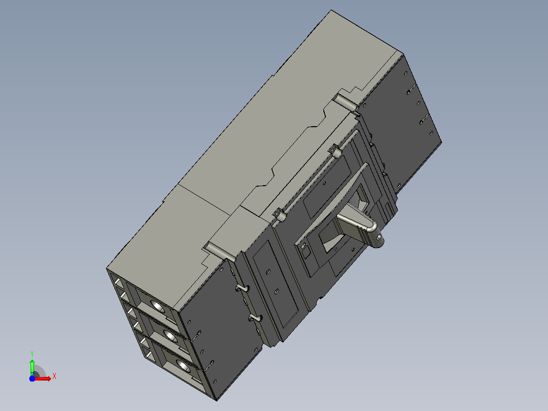 3D_XT_MCCB_M5_3P正泰电气前视图