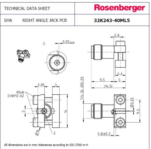 Rosenberger Edge发射夹紧SMA连接器缩略图