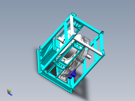 12 吨张力器（拉紧器）3D图纸 Solidworks设计 附X_T主视缩略图