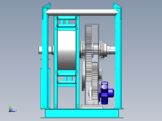 12 吨张力器（拉紧器）3D图纸 Solidworks设计 附X_T左视缩略图