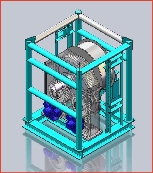 12 吨张力器（拉紧器）3D图纸 Solidworks设计 附X_T缩略图