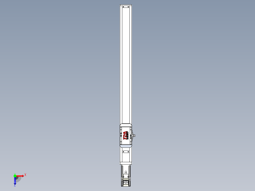 滚珠丝杠直线轴带导轨全封闭TPA-HCR-50S-1210C-L460-M-C-P10-N3俯视图