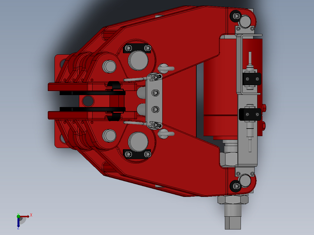 SBD-A安全制动器_SBD200-A-1000×30ⅠRL.WL.CL俯视图