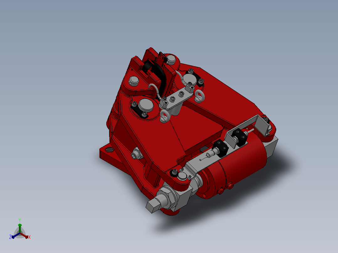 SBD-A安全制动器_SBD200-A-1000×30ⅠRL.WL.CL正等轴测图