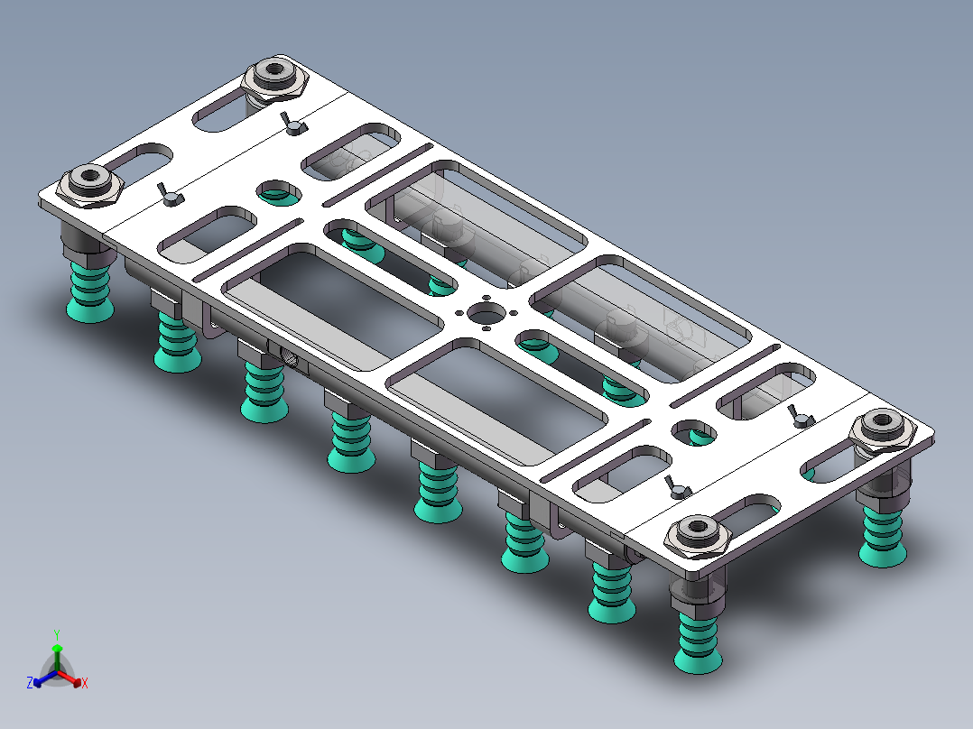 吸盘夹具工装机构 sw17