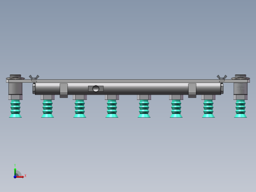 吸盘夹具工装机构 sw17前视缩略图