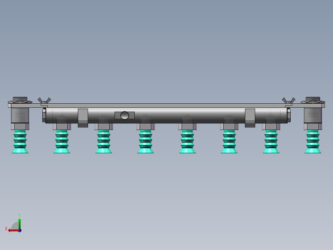 吸盘夹具工装机构 sw17后视图
