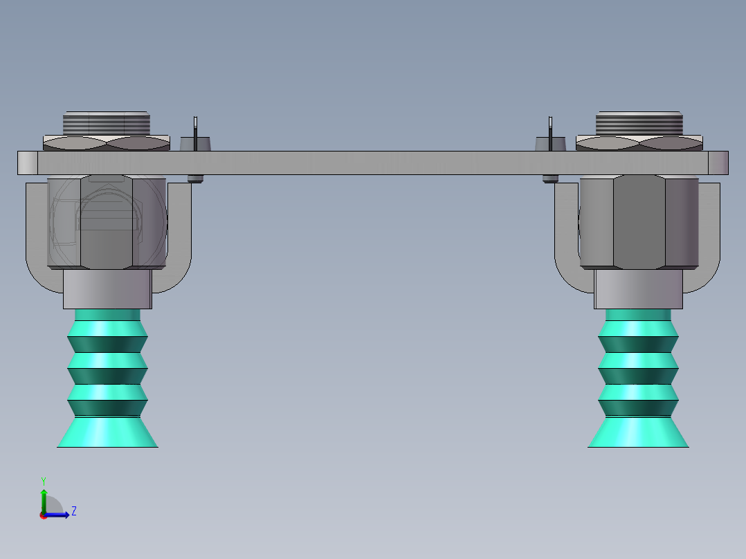 吸盘夹具工装机构 sw17左视图