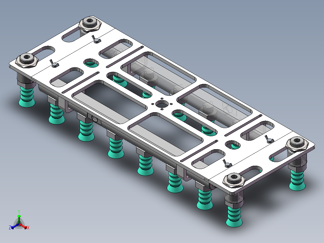 吸盘夹具工装机构 sw17正等轴测图