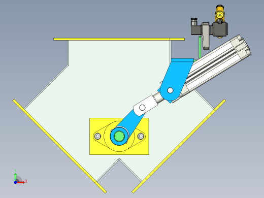 DN250分流阀三维模型3D模型前视缩略图