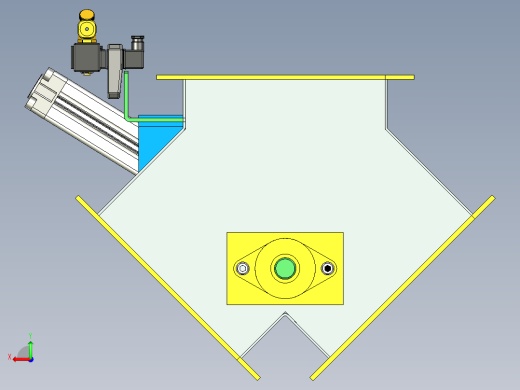 DN250分流阀三维模型3D模型后视缩略图