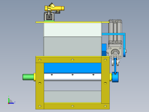 DN250分流阀三维模型3D模型左视缩略图