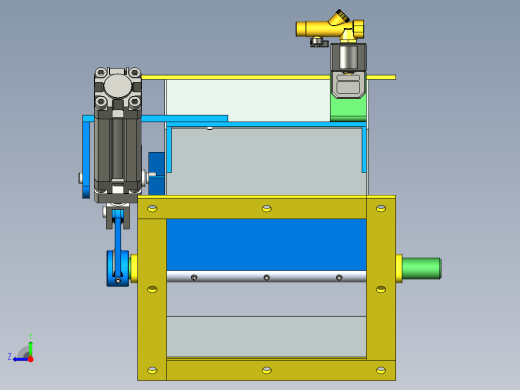 DN250分流阀三维模型3D模型右视缩略图
