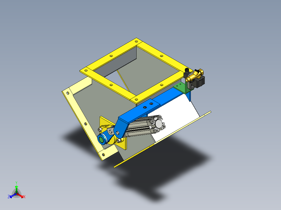 DN250分流阀三维模型3D模型正等轴测图