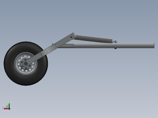固定翼无人机用带轮可伸缩起落架后视缩略图