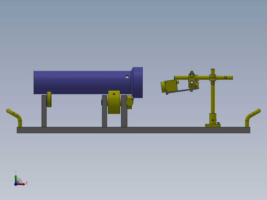 M39圆柱形工件旋转定位夹具前视图