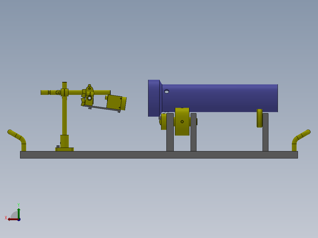 M39圆柱形工件旋转定位夹具后视图