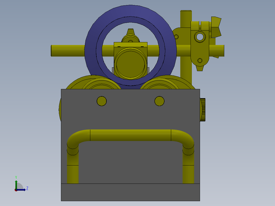 M39圆柱形工件旋转定位夹具左视图