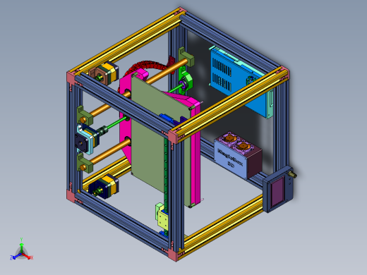 corexy结构入门3D打印机正等轴测缩略图