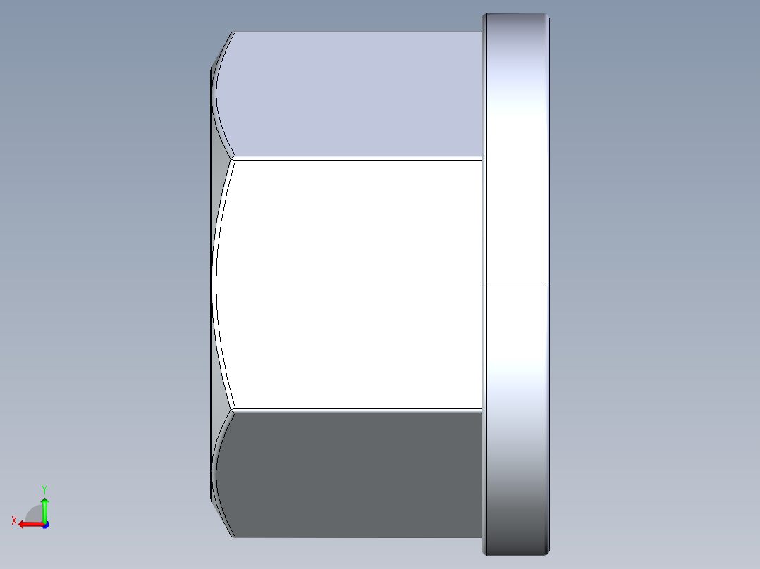 法兰螺母-10-FN.STEP后视图