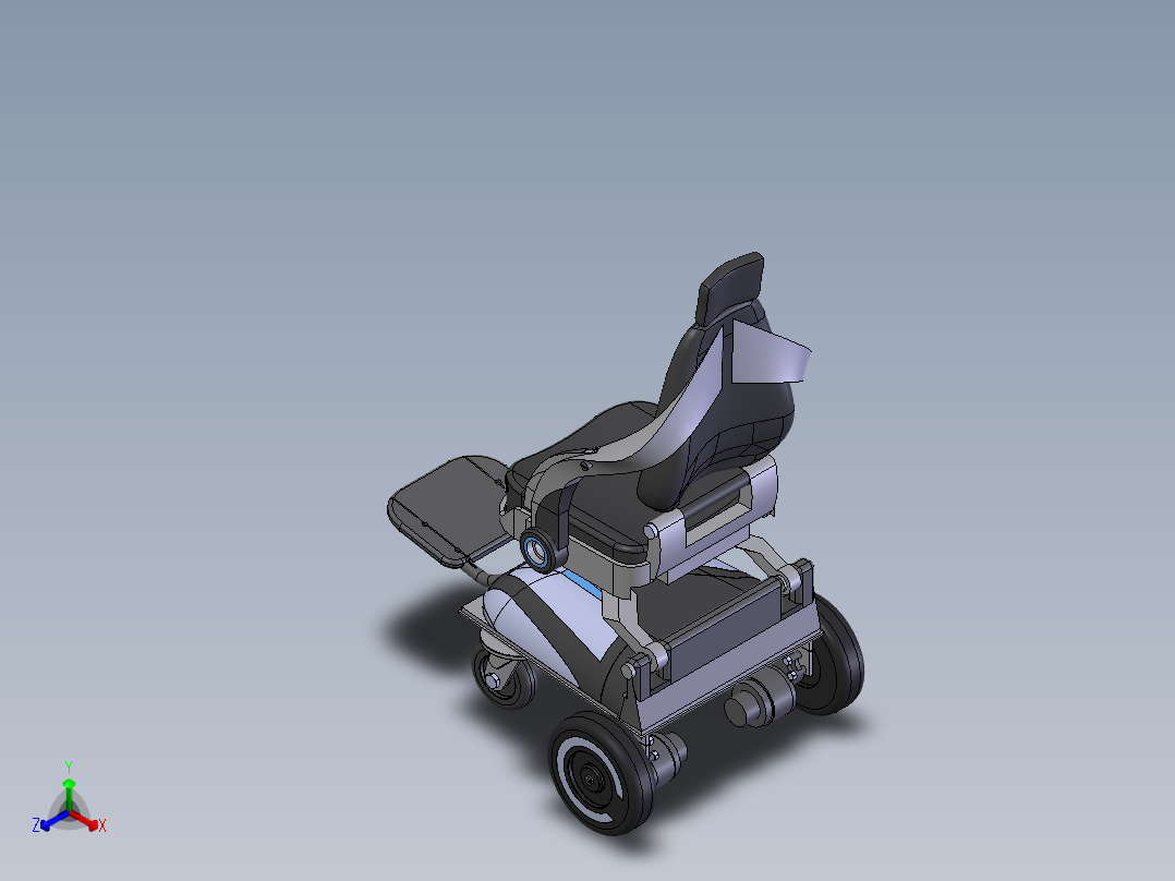 折叠椅正等轴测图