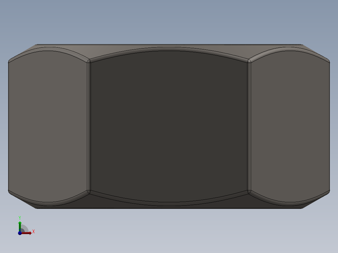 紧固件-Raw Steel Nut 0.8750前视图