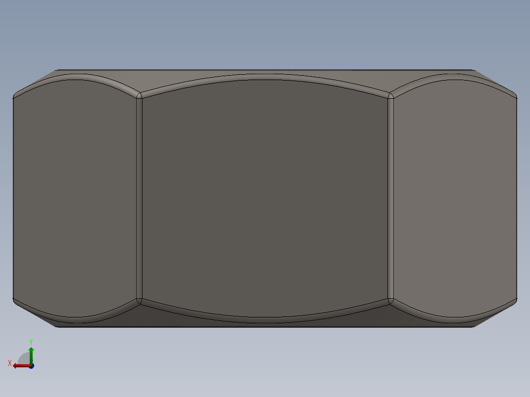 紧固件-Raw Steel Nut 0.8750后视图