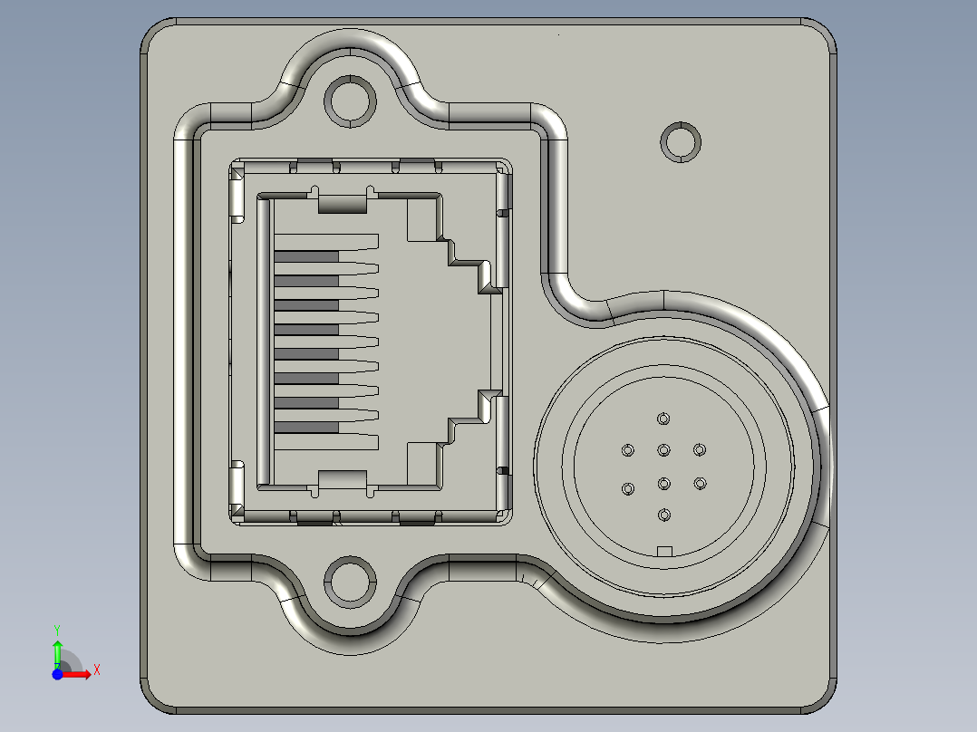 大恒相机镜头Daheng_MER2-G-P_3D_Drawing多系列图纸前视图