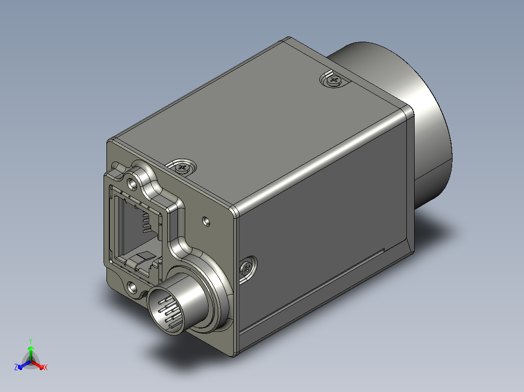 大恒相机镜头Daheng_MER2-G-P_3D_Drawing多系列图纸正等轴测图