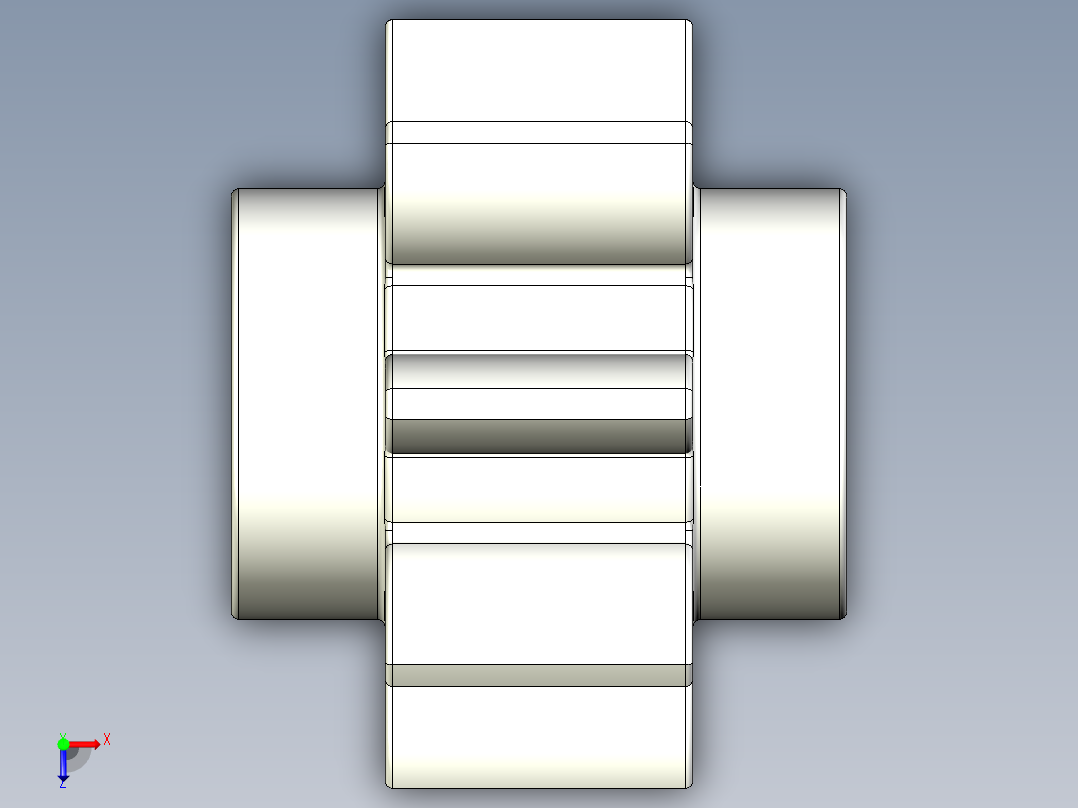 3647 White Technic Gear 8 Tooth.STEP俯视图