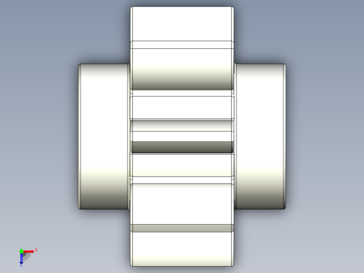 3647 White Technic Gear 8 Tooth.STEP俯视缩略图