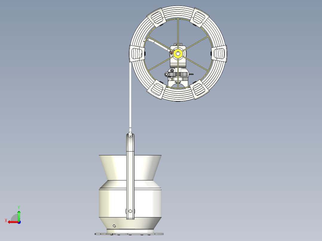 自部署月球采样系统绞车装置--stp后视图