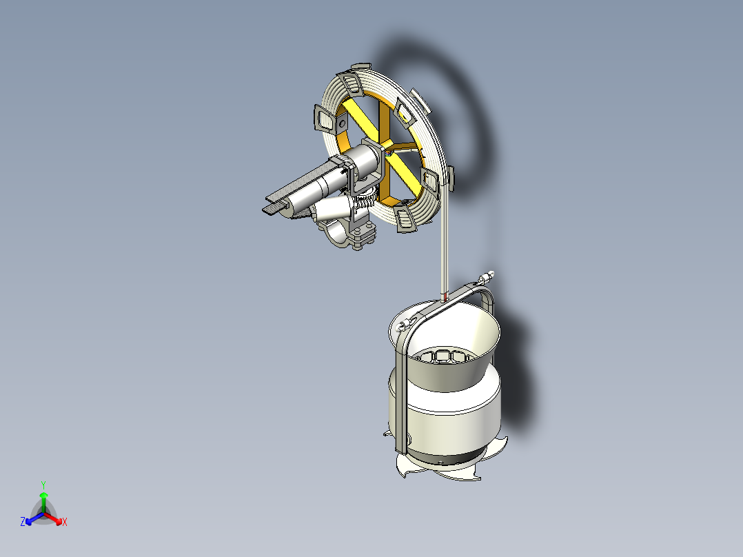 自部署月球采样系统绞车装置--stp正等轴测图