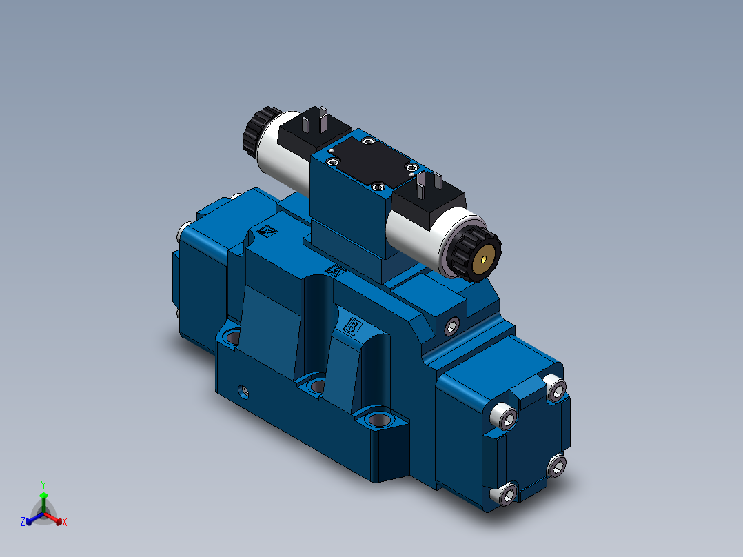力士乐液压阀-H-4WEH_25正等轴测图