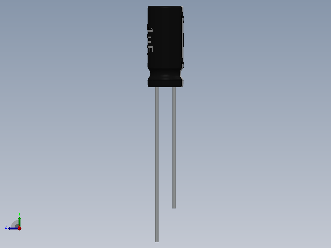 电容器 二极管 电阻器-Capacitor 1uF-50V右视图