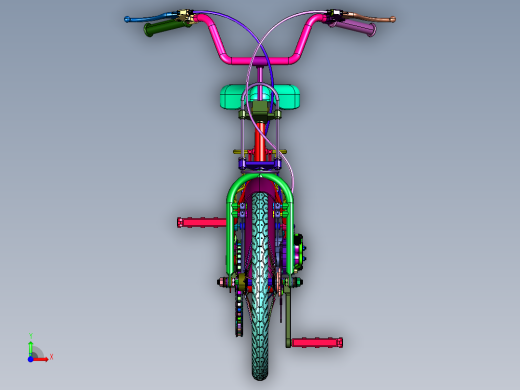 中大孩碟刹减震脚踏车前视缩略图