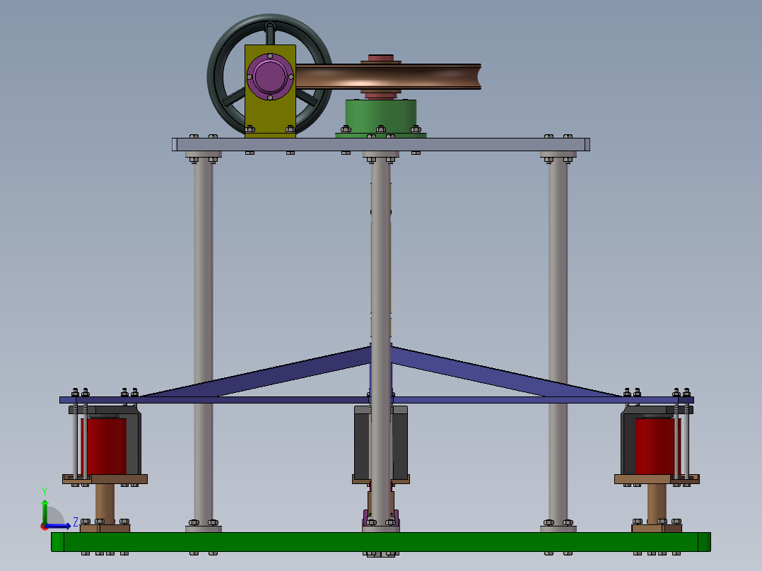 JX536-弯扭联合作用疲劳试验机三维图【SW+UG】左视图