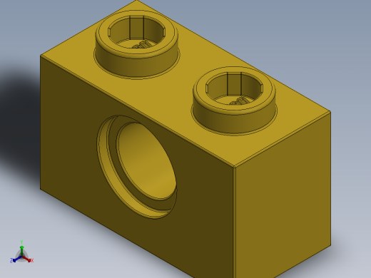 乐高机械组积木（横梁）-370024 Bright Yellow Technic Brick 1 x 2 with Hole