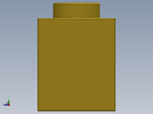 乐高机械组积木（横梁）-370024 Bright Yellow Technic Brick 1 x 2 with Hole右视缩略图