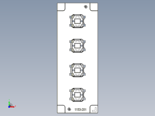 三板模前模斜顶后模斜顶模具图前视缩略图